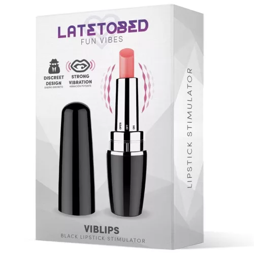 Latetobed Viblips rúzs vibrátor - fekete