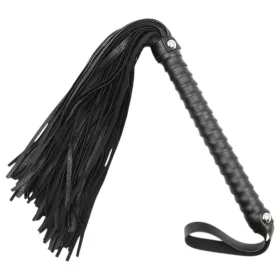 Latetobed fekete textúrált ostor - 48cm