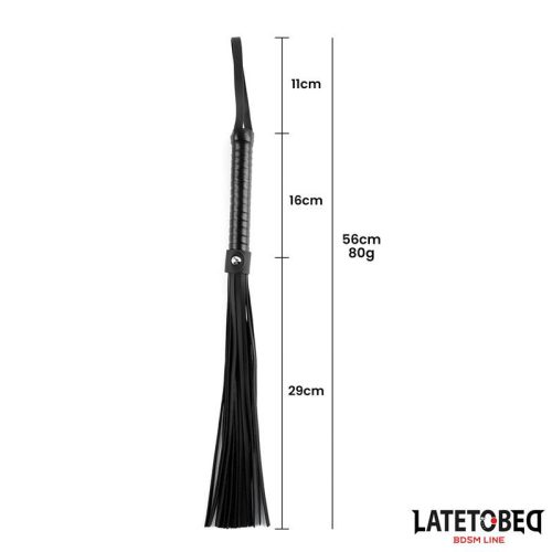 Latetobed BDSM Line fekete korbács - 52 CM