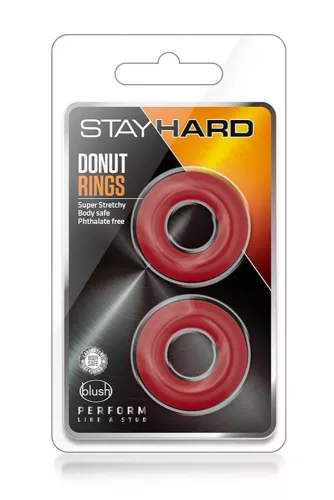 Stay Hard Donut piros erekciógyűrű  duo