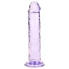 RealRock - lila dildó tapadókoronggal - 12,7 cm