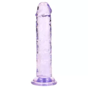 RealRock - lila dildó tapadókoronggal - 12,7 cm