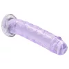 RealRock - lila dildó tapadókoronggal - 12,7 cm