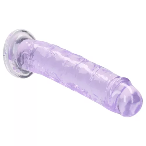 RealRock - lila dildó tapadókoronggal - 12,7 cm