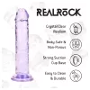 RealRock - lila dildó tapadókoronggal - 12,7 cm