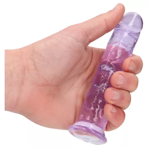 RealRock - lila dildó tapadókoronggal - 12,7 cm