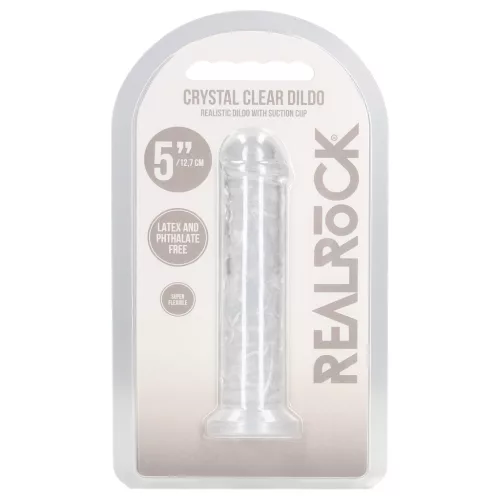RealRock - áttetsző dildó tapadókoronggal - 12,7 cm