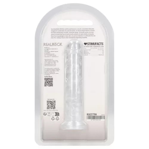 RealRock - áttetsző dildó tapadókoronggal - 12,7 cm