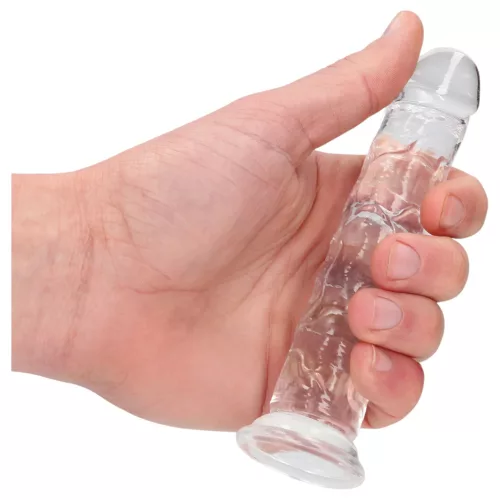 RealRock - áttetsző dildó tapadókoronggal - 12,7 cm