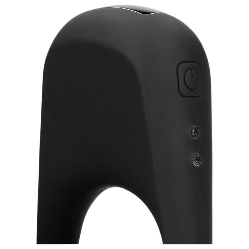 Loveline - akkus, vibrációs fekete péniszgyűrű