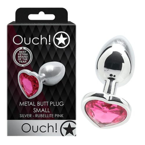 Ouch anál plug szív kővel - S méret