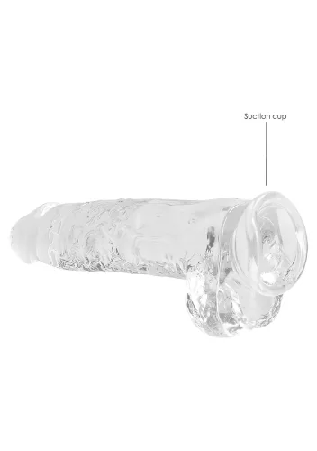 RealRock - átlátszó élethű dildó - 22cm