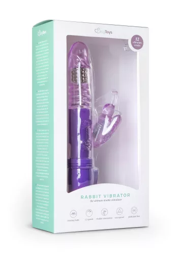 Easytoys Butterfly - lila forgó-lökő vibrátor 