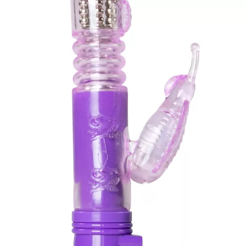Easytoys Butterfly - lila forgó-lökő vibrátor 