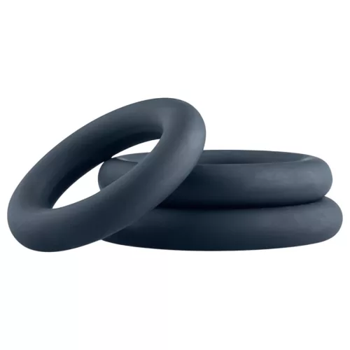 Boners szürke szilikon péniszgyűrű szett - 3 db