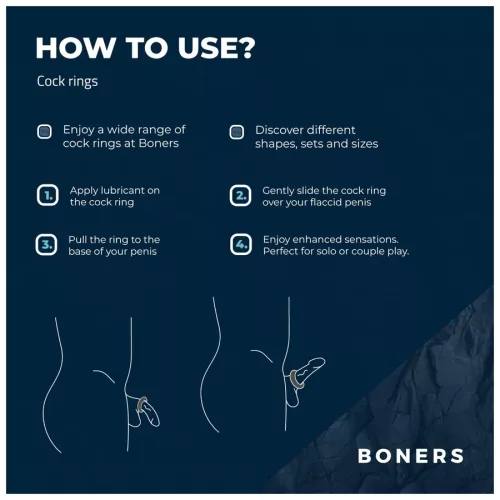 Boners szürke szilikon péniszgyűrű szett - 3 db