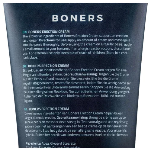 Boners Erection - stimuláló intim krém férfiaknak