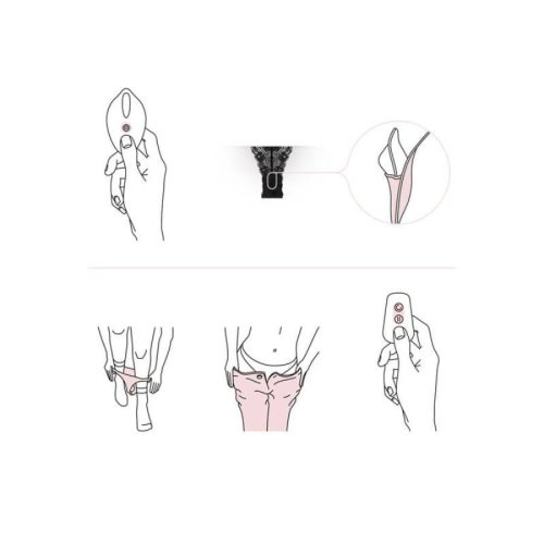 Exkluzív akkus rádiós vibrációs fekete franciabugyi - Pantyrebel