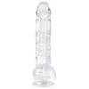 EasyToys - áttetsző herés dildó - 13,5cm