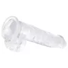 EasyToys - áttetsző herés dildó - 13,5cm