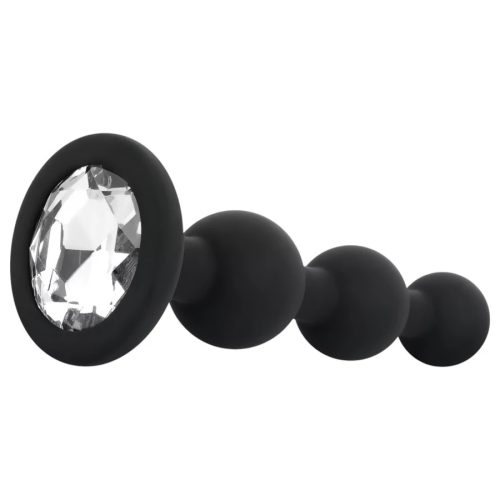 Easytoys golyós fekete anál plug 