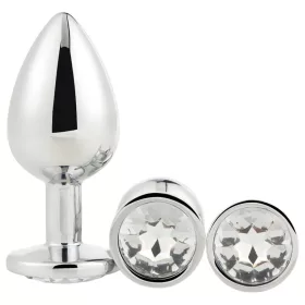Gleaming Love - ezüst anál plug szett - 3 részes