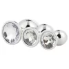 Gleaming Love - ezüst anál plug szett - 3 részes