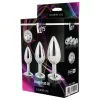 Gleaming Love - ezüst anál plug szett - 3 részes