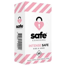 Safe Intense Safe bordázott - pontozott óvszer - 10 db Safe Intense Safe bordázott - pontozott óvszer - 10 db