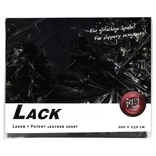 Fetish - lakk lepedő - 200 × 230 cm (fekete)