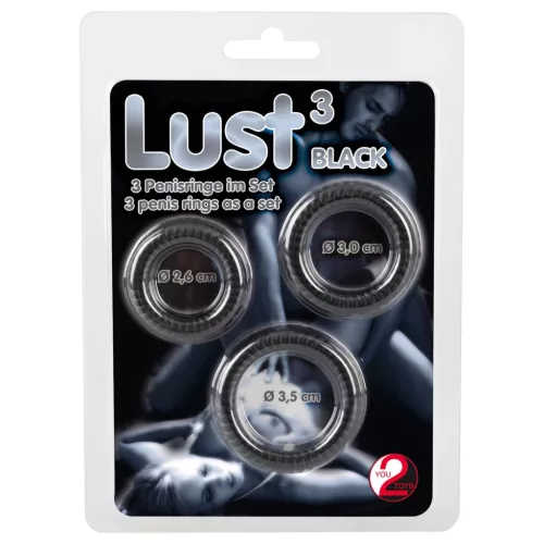 You2Toys - Lust péniszgyűrű trió - fekete