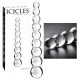 Icicles No. 2 - gömbös üveg dildó (átlátszó)