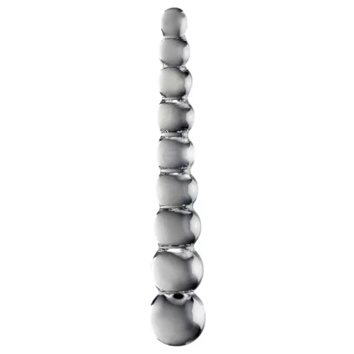 Icicles No. 2 - gömbös üveg dildó (átlátszó)