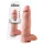 King Cock 12 herés nagy dildó (30 cm, testszínű)