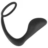 Black Velvets - anál plug péniszgyűrűvel (fekete)