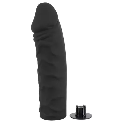 You2Toys - Silicone Strap-On - felcsatolható dildó (fekete)