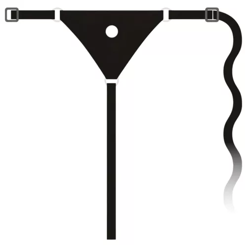 You2Toys - Silicone Strap-On - felcsatolható dildó (fekete)