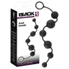 Black Velvets - 6 gyöngyös anál dildó (fekete)