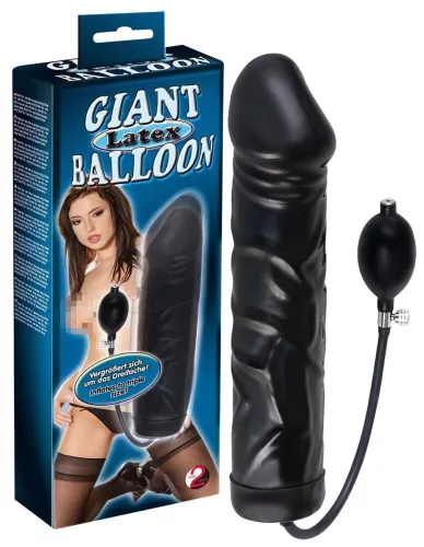 You2Toys - latex, pumpálható análtágító - nagy (fekete)