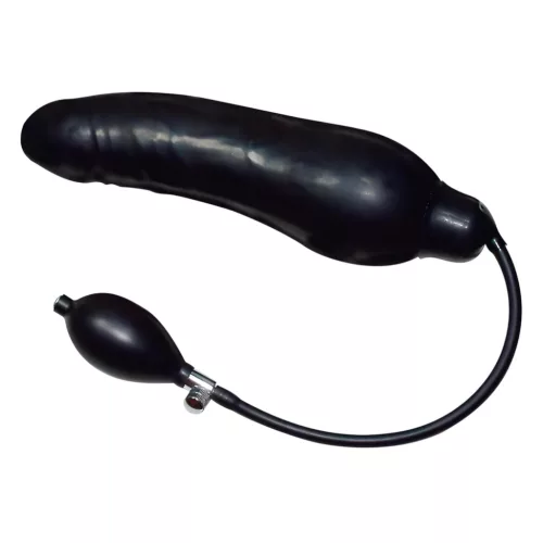 You2Toys - latex pumpálható análtágító (fekete, nagy)