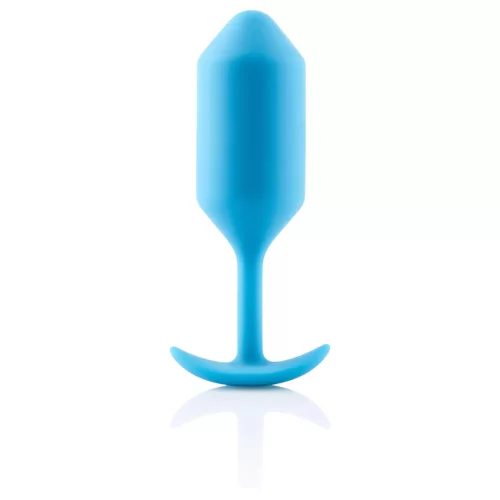 b-vibe Snug Plug 3 - dupla golyós anál plug (180g) - kék