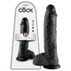 King Cock 10 herés dildó (25 cm, fekete)