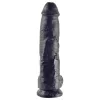 King Cock 10 herés dildó (25 cm, fekete)