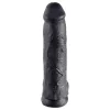 King Cock 12 herés nagy dildó (30 cm) - fekete