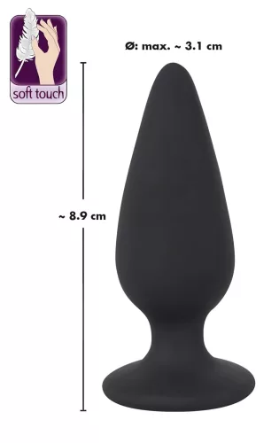 Black Velvets Heavy - 75g-os anál plug (fekete)