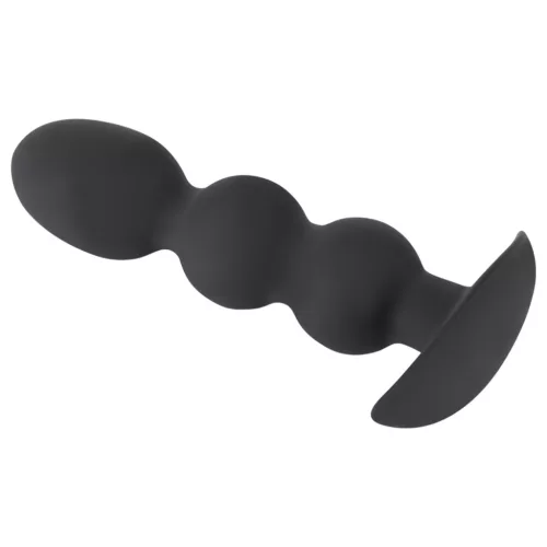Black Velvets Heavy - 145g-os gömbös anál plug (fekete)