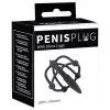 Penisplug - szilikon makk ketrec dilátorral (fekete)