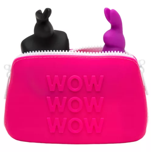 Happyrabbit - szilikon szex-játék tároló neszeszer, kicsi (pink)