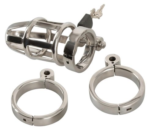 You2Toys - Chastity Cage - fém pénisz ketrec, lakattal