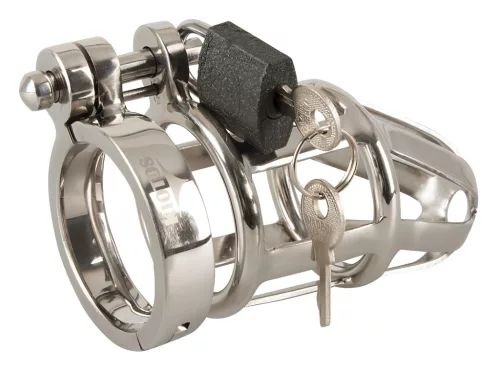 You2Toys - Chastity Cage - fém pénisz ketrec, lakattal